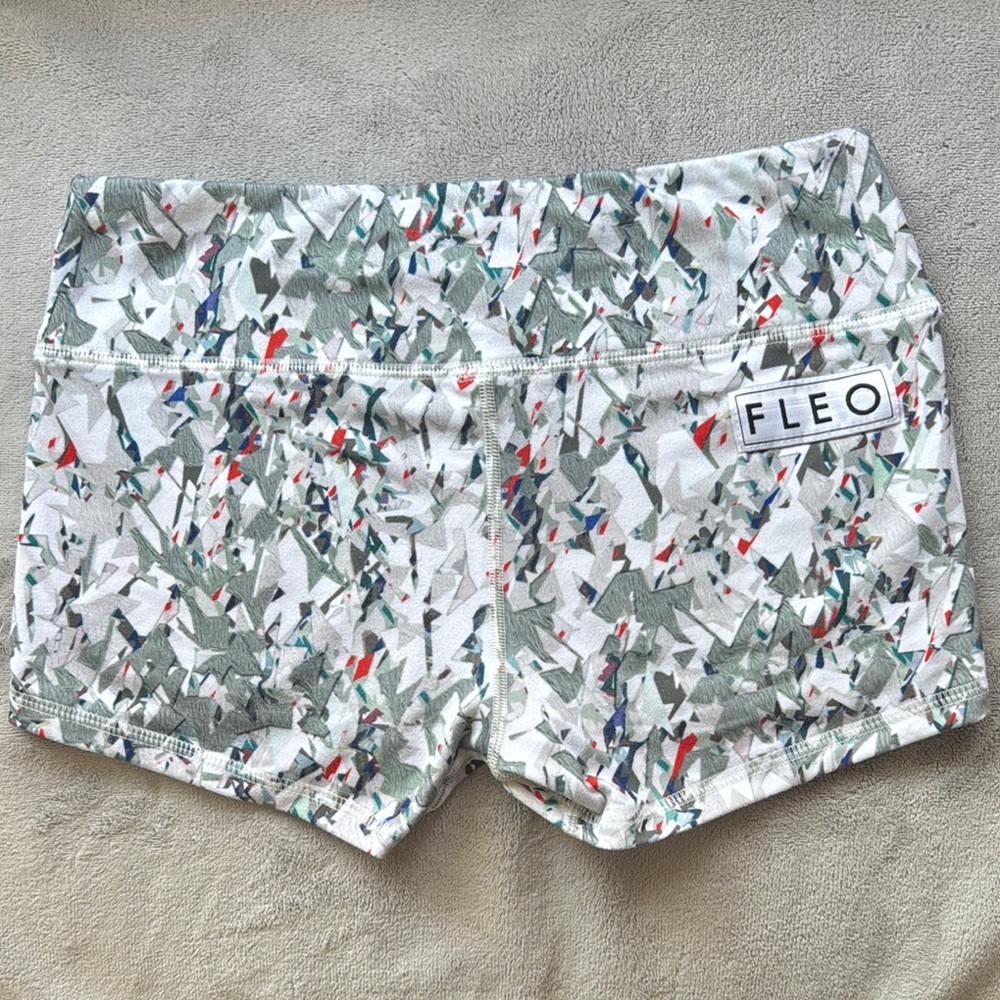 FLEO Red and Blue Athletic Shorts Lightweight Performance